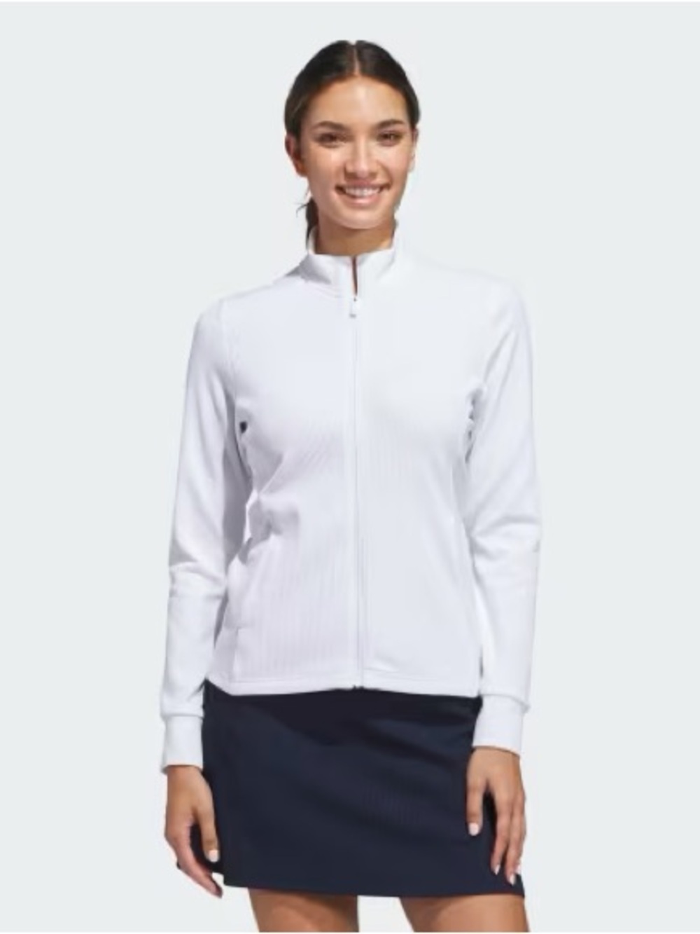 adidas White Full-Zip Jacket